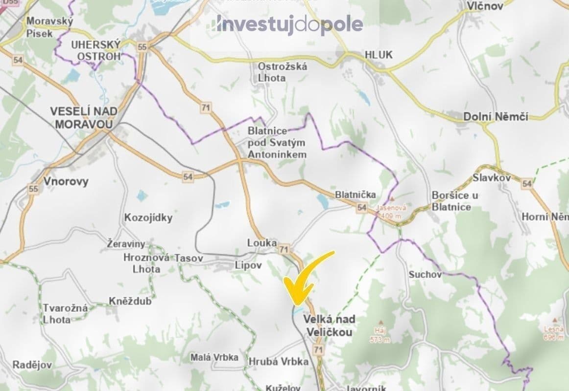 plot for sale, 1,694 m², Velká nad Veličkou, Jihomoravský Region plot for sale, 1,694 m², Velká nad Veličkou, Jihomoravský Region