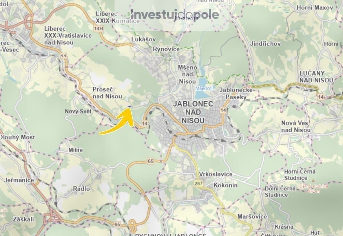plot for sale, 1,580 m², Jablonec nad Nisou, Liberecký Region plot for sale, 1,580 m², Jablonec nad Nisou, Liberecký Region