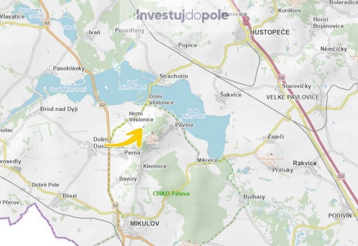 plot for sale, 5,123 m², Horní Věstonice, Jihomoravský Region plot for sale, 5,123 m², Horní Věstonice, Jihomoravský Region