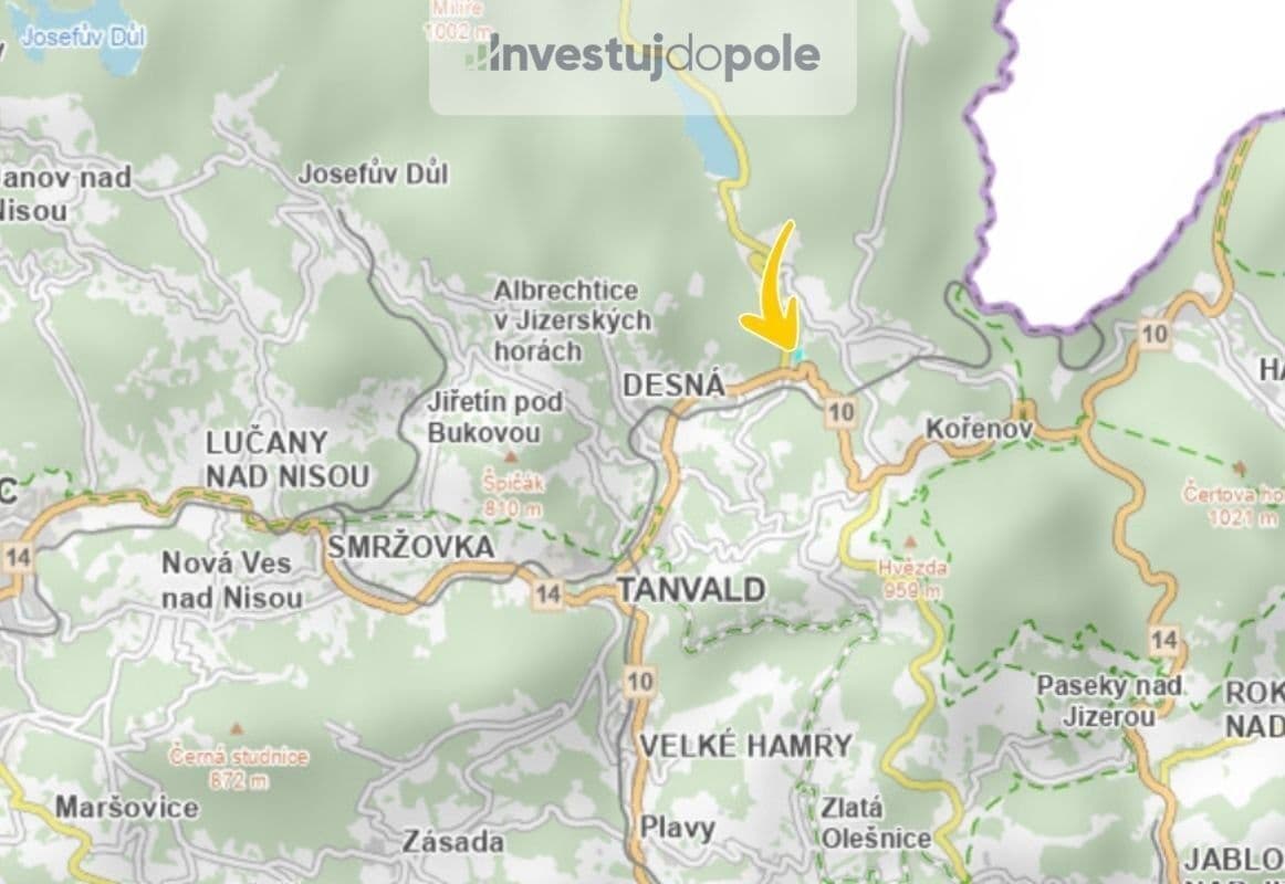 plot for sale, 5,425 m², Michlův Kopec, Desná, Liberecký Region plot for sale, 5,425 m², Michlův Kopec, Desná, Liberecký Region
