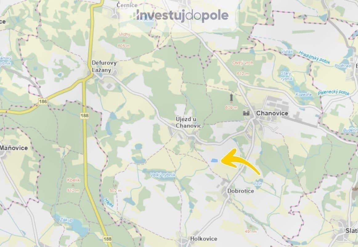 plot for sale, 5,320 m², Chanovice, Plzeňský Region plot for sale, 5,320 m², Chanovice, Plzeňský Region
