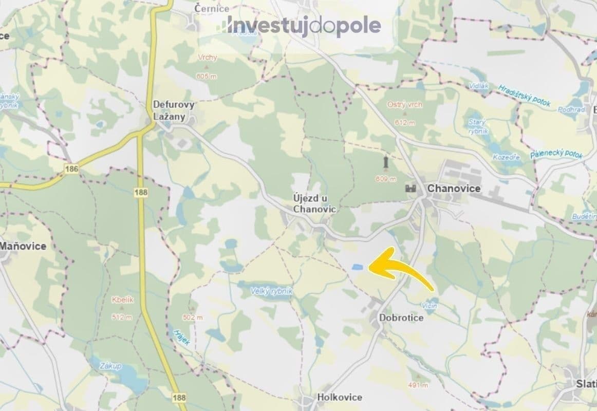 plot for sale, 5,320 m², Chanovice, Plzeňský Region plot for sale, 5,320 m², Chanovice, Plzeňský Region