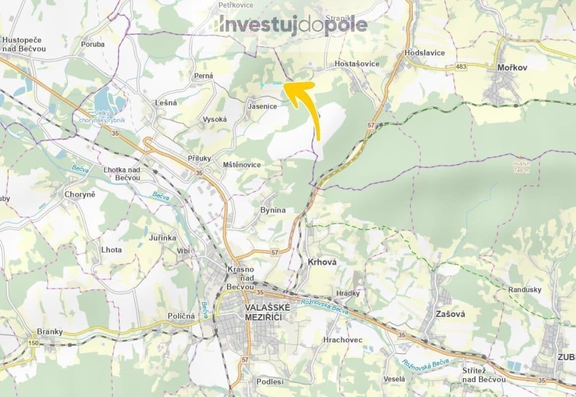plot for sale, 1,469 m², Lešná, Zlínský Region plot for sale, 1,469 m², Lešná, Zlínský Region