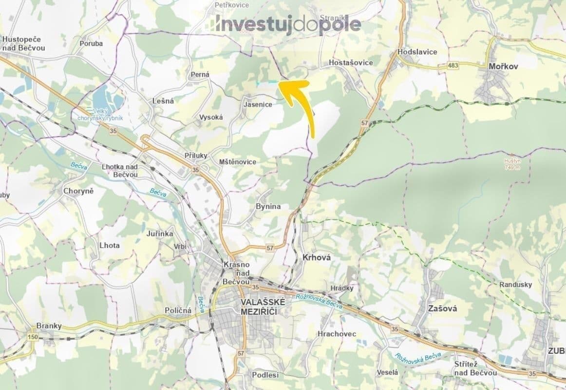 plot for sale, 1,470 m², Lešná, Zlínský Region plot for sale, 1,470 m², Lešná, Zlínský Region