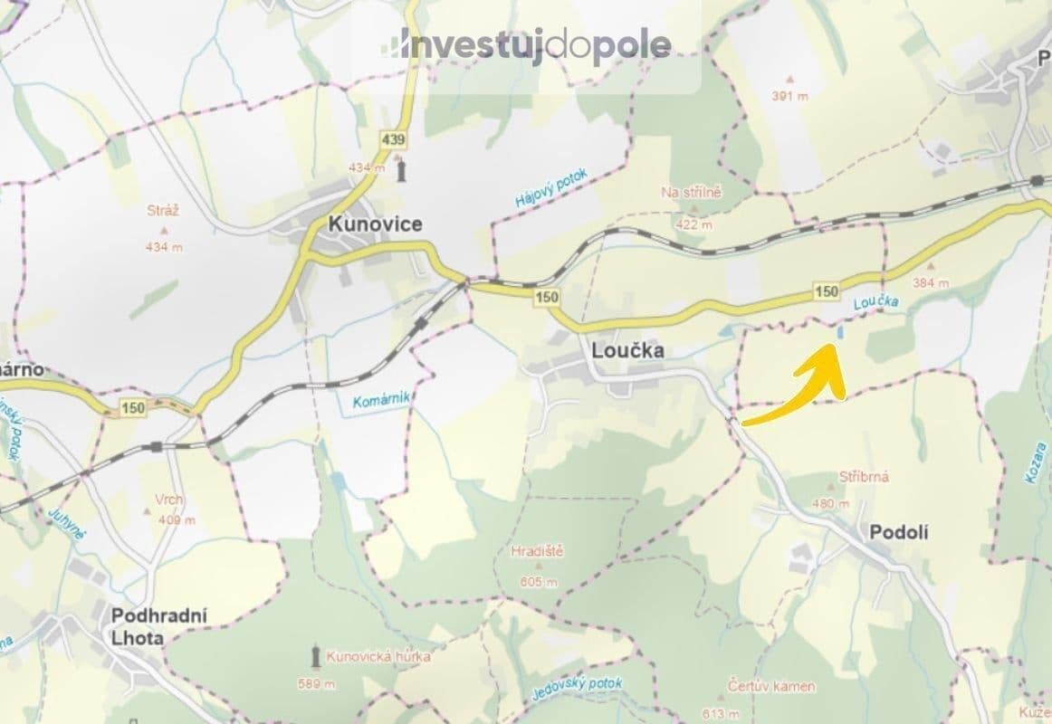 plot for sale, 13,643 m², Police, Zlínský Region plot for sale, 13,643 m², Police, Zlínský Region