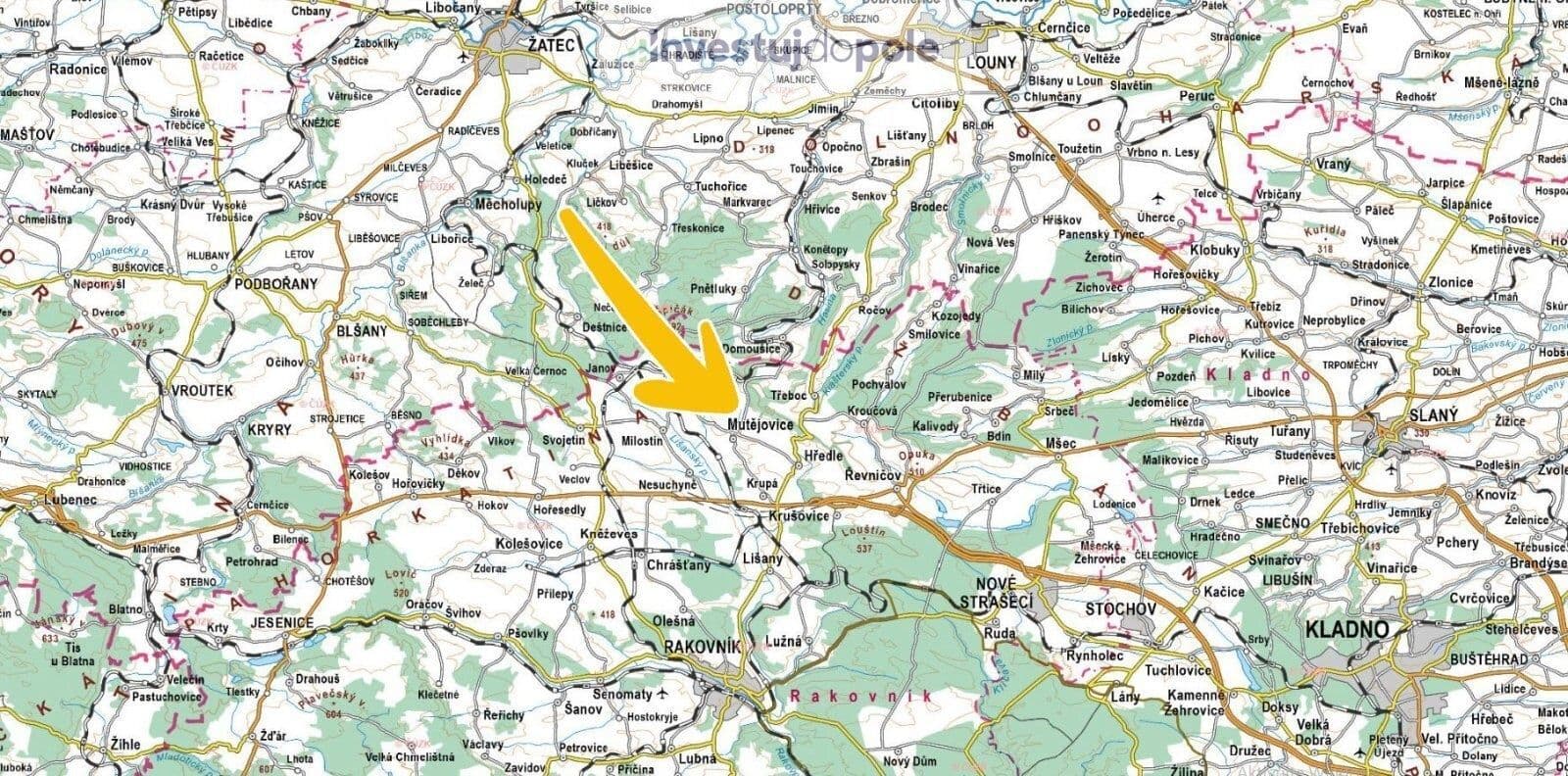 plot for sale, 24,268 m², Mutějovice, Středočeský Region plot for sale, 24,268 m², Mutějovice, Středočeský Region