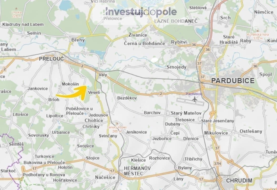 plot for sale, 2,901 m², Přelouč, Pardubický Region plot for sale, 2,901 m², Přelouč, Pardubický Region