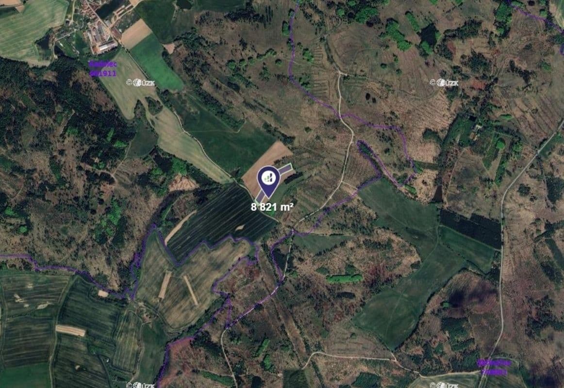 plot for sale, 8,821 m², Kadolec, Vysočina Region plot for sale, 8,821 m², Kadolec, Vysočina Region