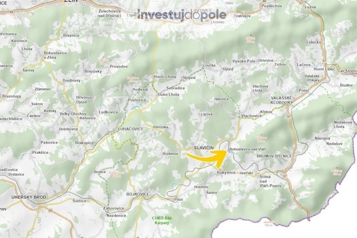 plot for sale, 2,276 m², Bohuslavice nad Vláří, Zlínský Region plot for sale, 2,276 m², Bohuslavice nad Vláří, Zlínský Region