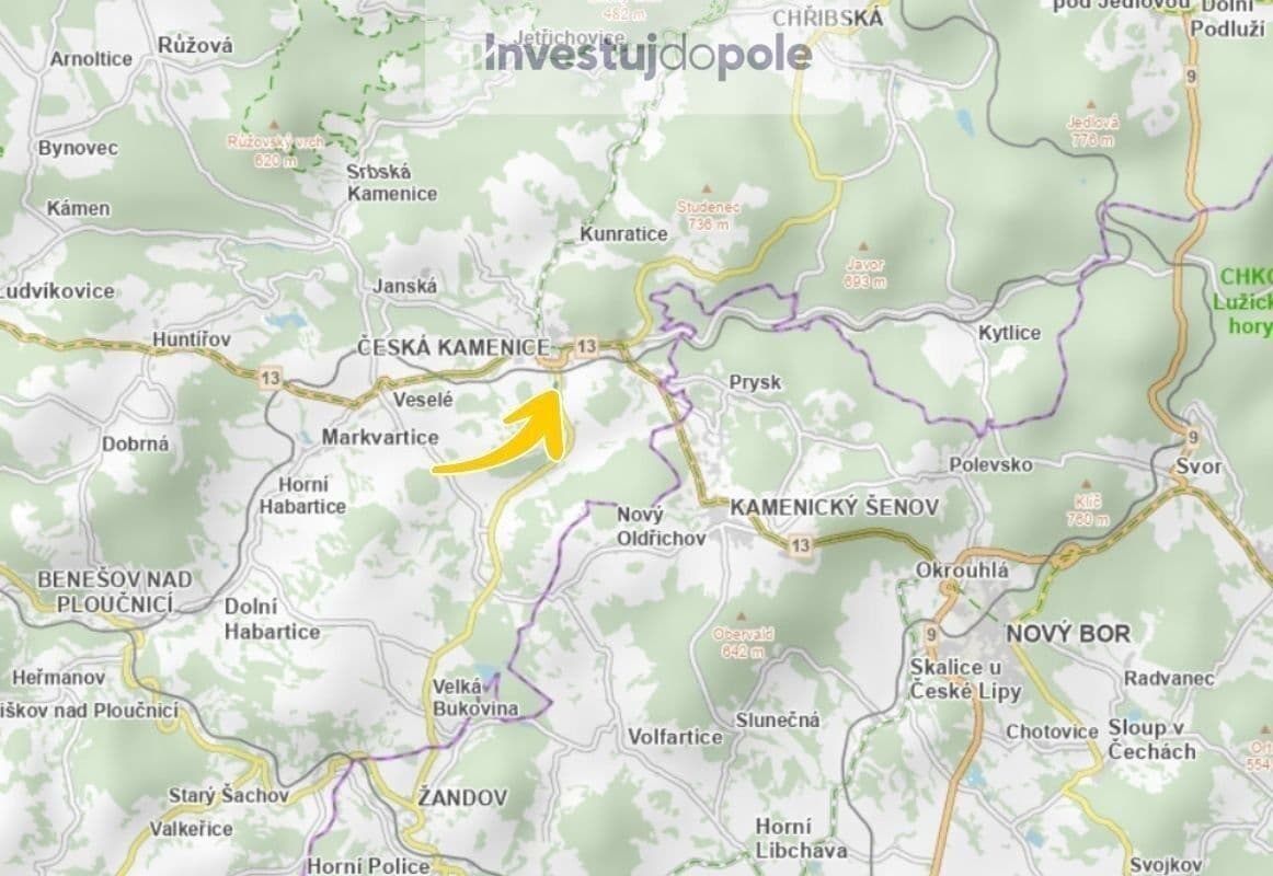 plot for sale, 9,266 m², Česká Kamenice, Ústecký Region plot for sale, 9,266 m², Česká Kamenice, Ústecký Region