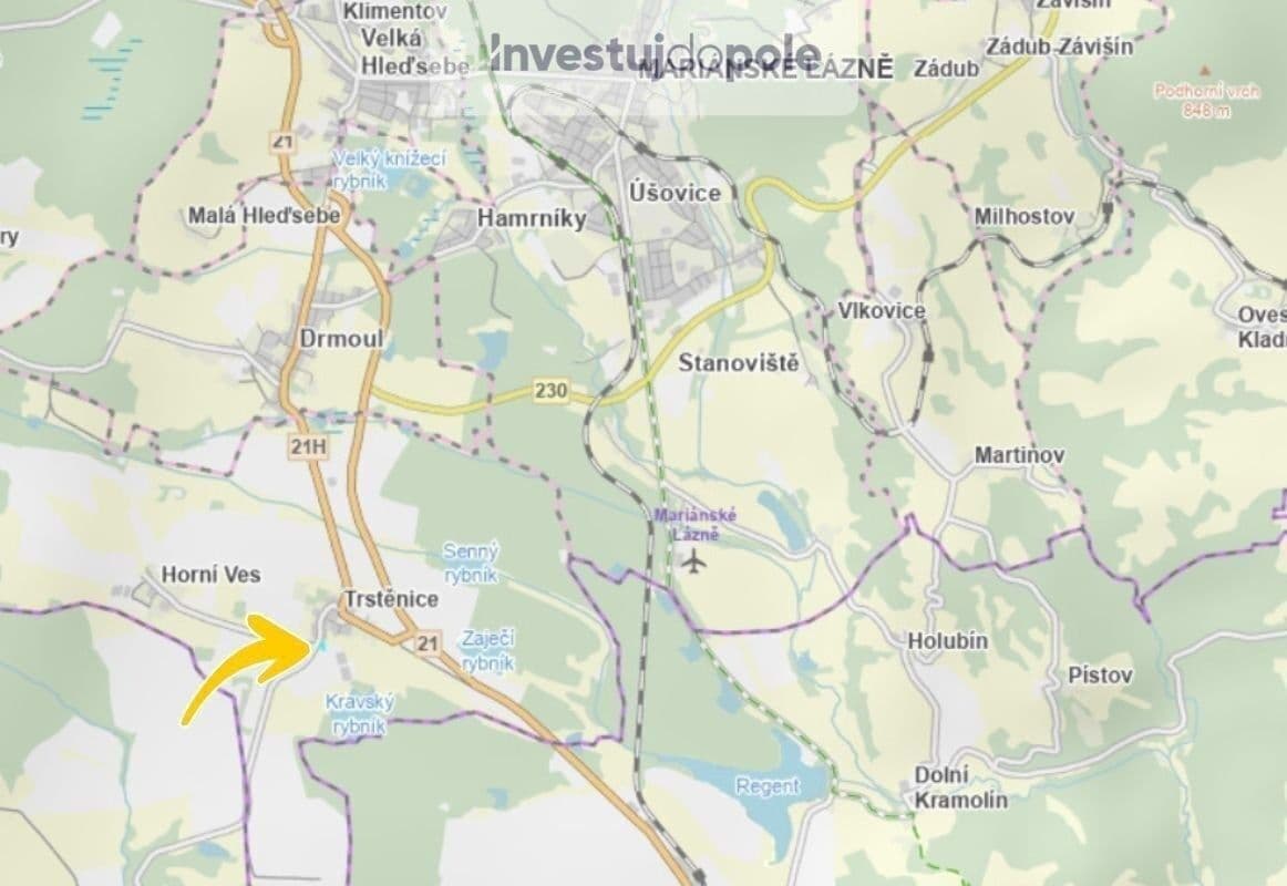 plot for sale, 1,866 m², Trstěnice, Karlovarský Region plot for sale, 1,866 m², Trstěnice, Karlovarský Region