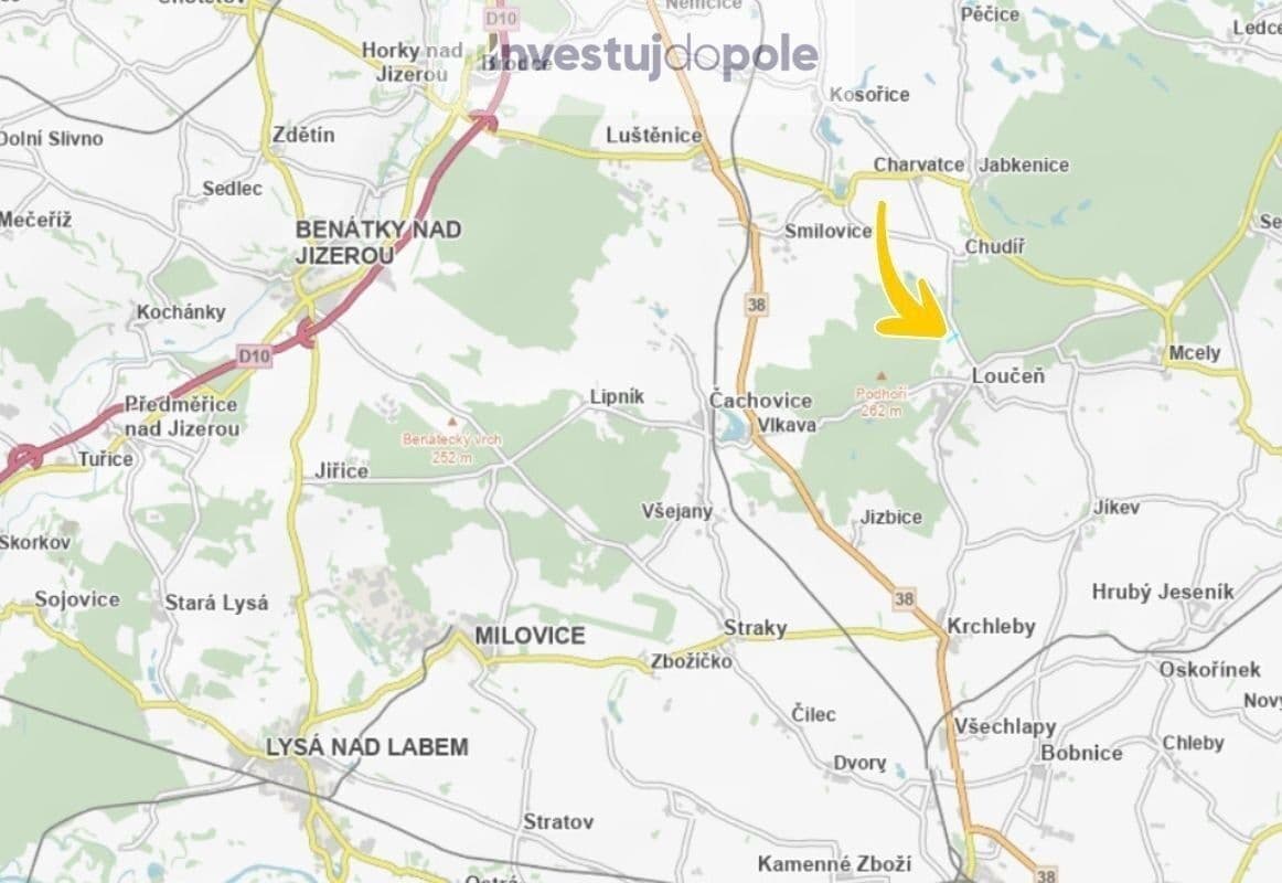 plot for sale, 1,594 m², Loučeň, Středočeský Region plot for sale, 1,594 m², Loučeň, Středočeský Region