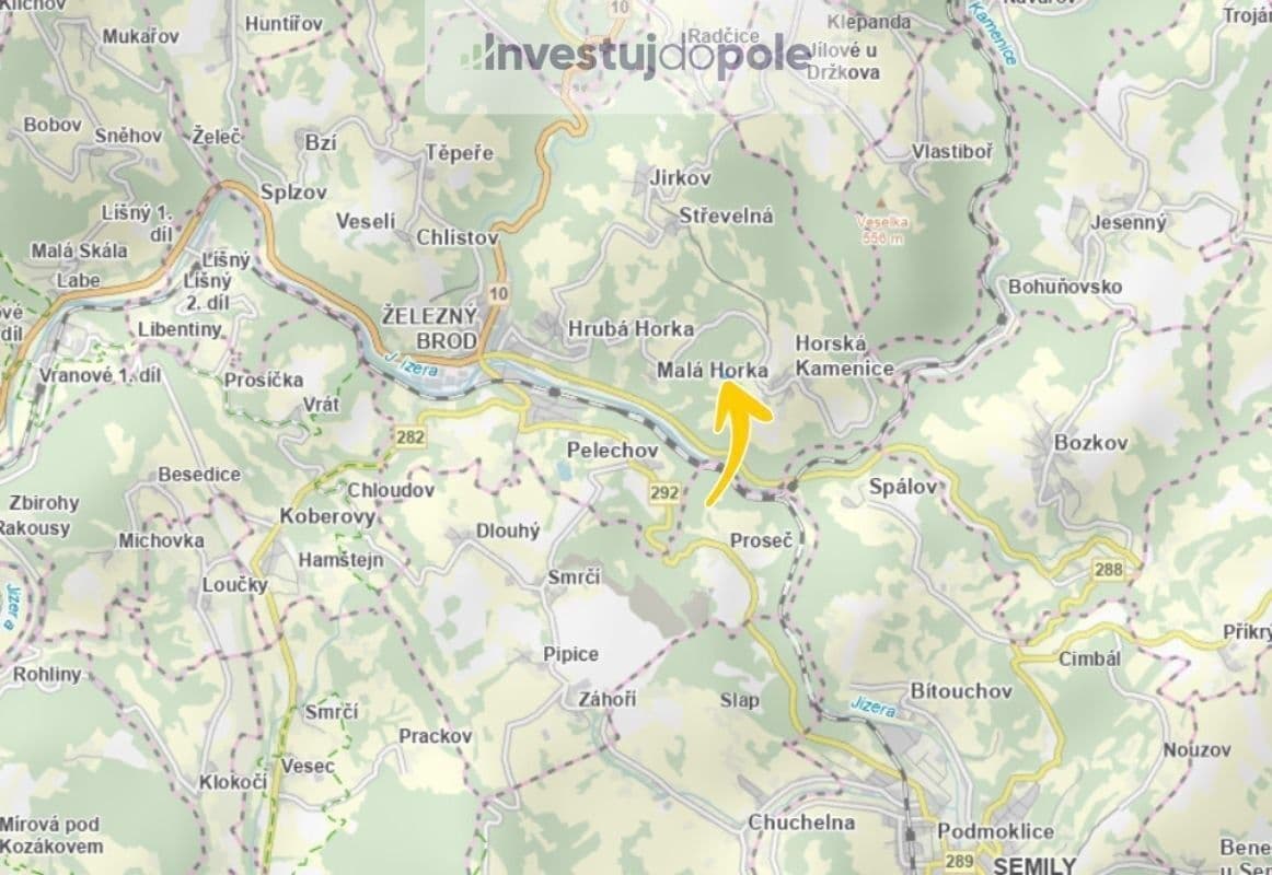 plot for sale, 2,016 m², Železný Brod, Liberecký Region plot for sale, 2,016 m², Železný Brod, Liberecký Region