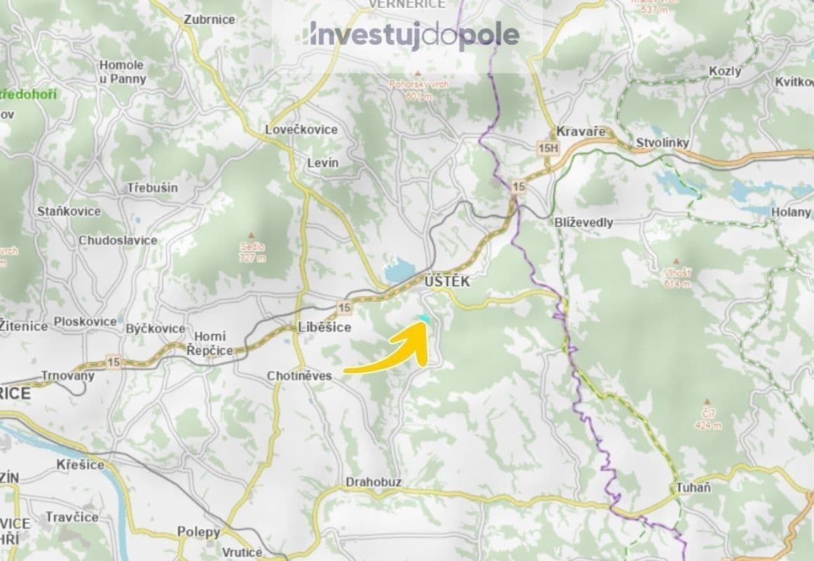 plot for sale, 8,485 m², Úštěk, Ústecký Region plot for sale, 8,485 m², Úštěk, Ústecký Region