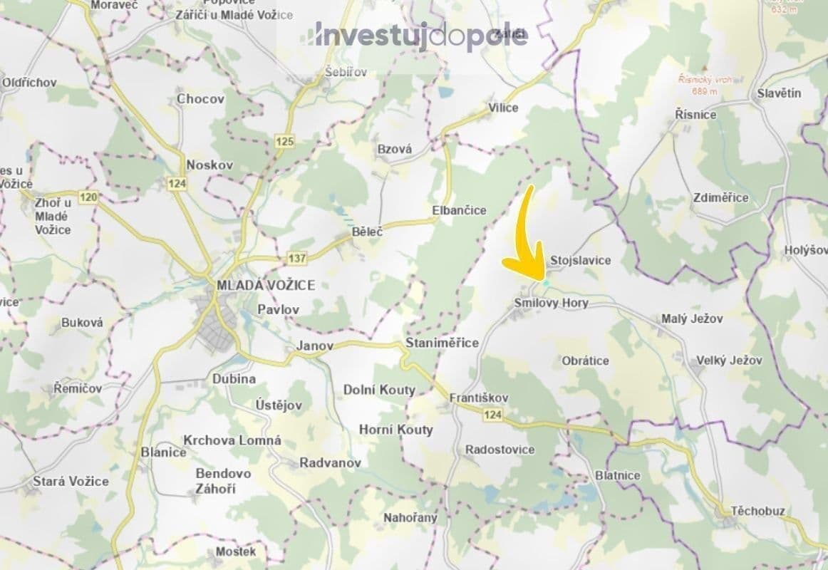plot for sale, 1,454 m², Smilovy Hory, Jihočeský Region plot for sale, 1,454 m², Smilovy Hory, Jihočeský Region