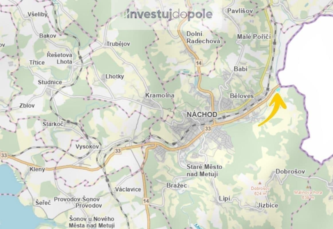 plot for sale, 5,768 m², Náchod, Královéhradecký Region plot for sale, 5,768 m², Náchod, Královéhradecký Region