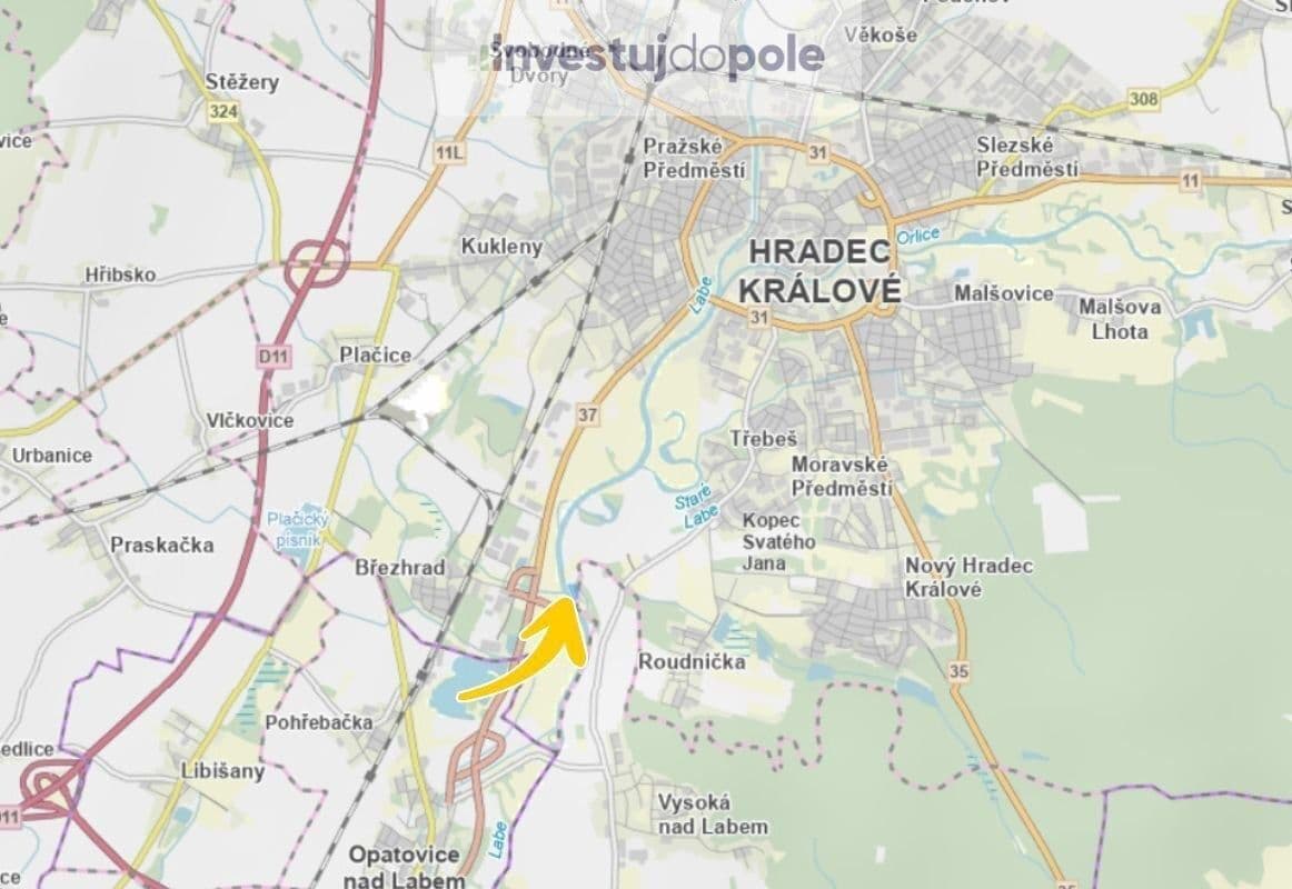 plot for sale, 5,286 m², Hradec Králové, Královéhradecký Region plot for sale, 5,286 m², Hradec Králové, Královéhradecký Region