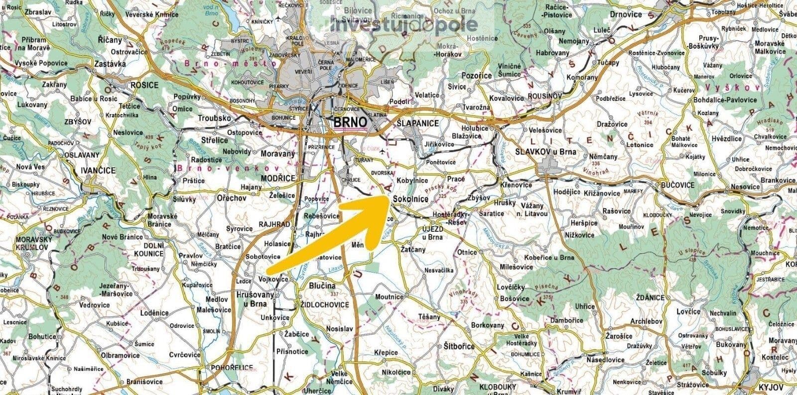 plot for sale, 2,963 m², Sokolnice, Jihomoravský Region plot for sale, 2,963 m², Sokolnice, Jihomoravský Region