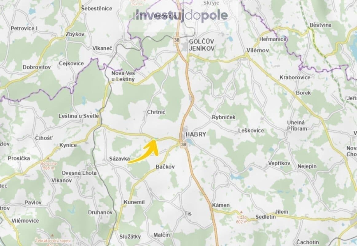 plot for sale, 1,706 m², Habry, Vysočina Region plot for sale, 1,706 m², Habry, Vysočina Region