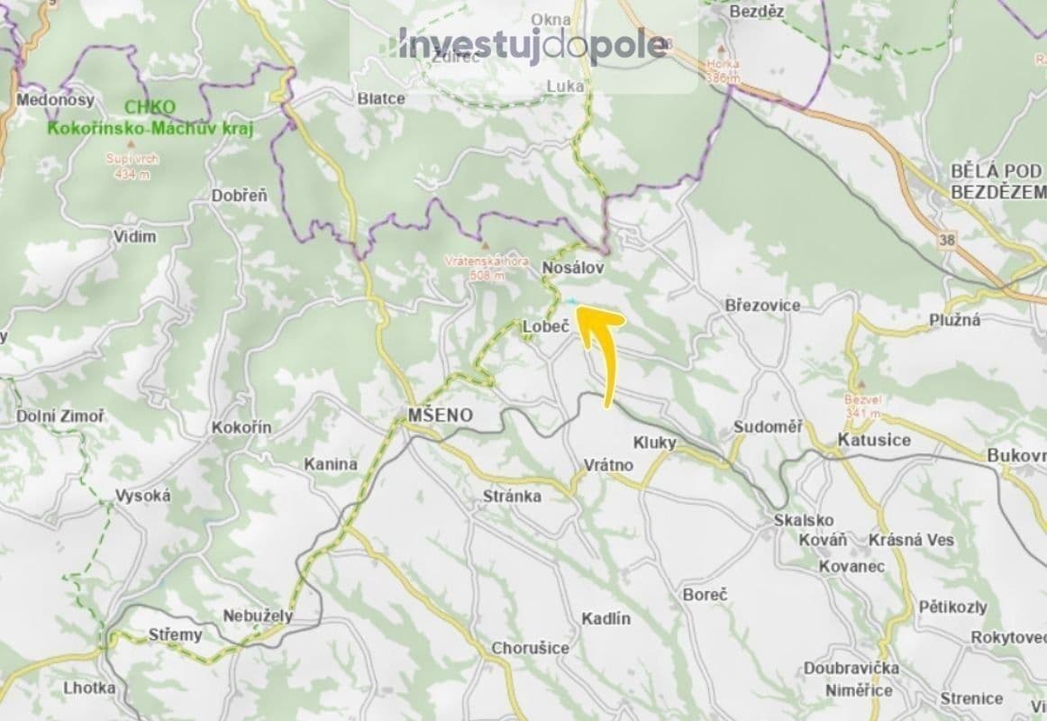 plot for sale, 3,328 m², Nosálov, Středočeský Region plot for sale, 3,328 m², Nosálov, Středočeský Region