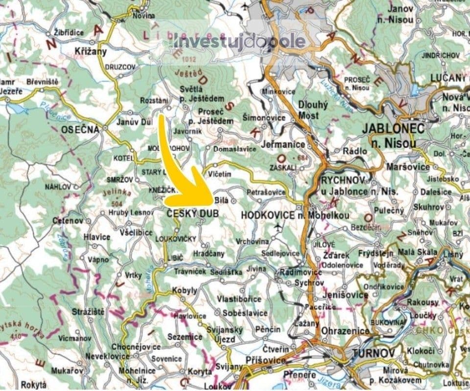 plot for sale, 1,778 m², Český Dub, Liberecký Region plot for sale, 1,778 m², Český Dub, Liberecký Region