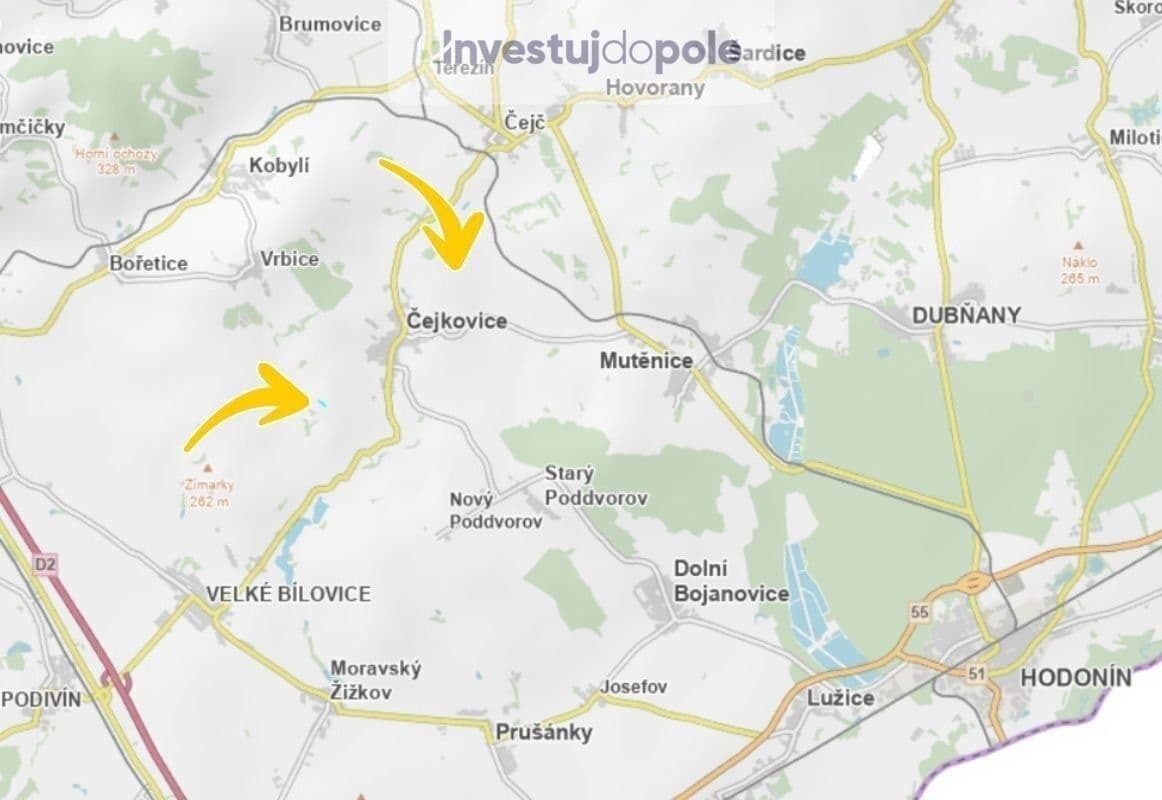 plot for sale, 6,540 m², Čejkovice, Jihomoravský Region plot for sale, 6,540 m², Čejkovice, Jihomoravský Region
