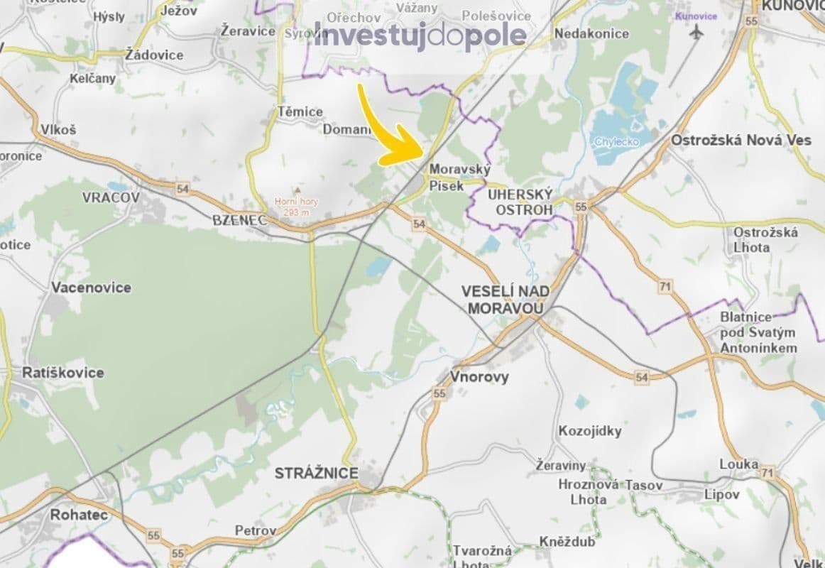 plot for sale, 571 m², Moravský Písek, Jihomoravský Region plot for sale, 571 m², Moravský Písek, Jihomoravský Region