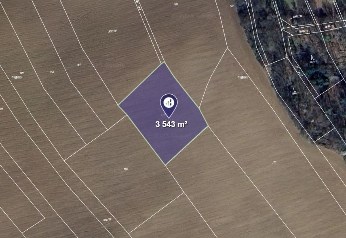 plot for sale, 2,457 m², Ondřejov, Středočeský Region plot for sale, 2,457 m², Ondřejov, Středočeský Region