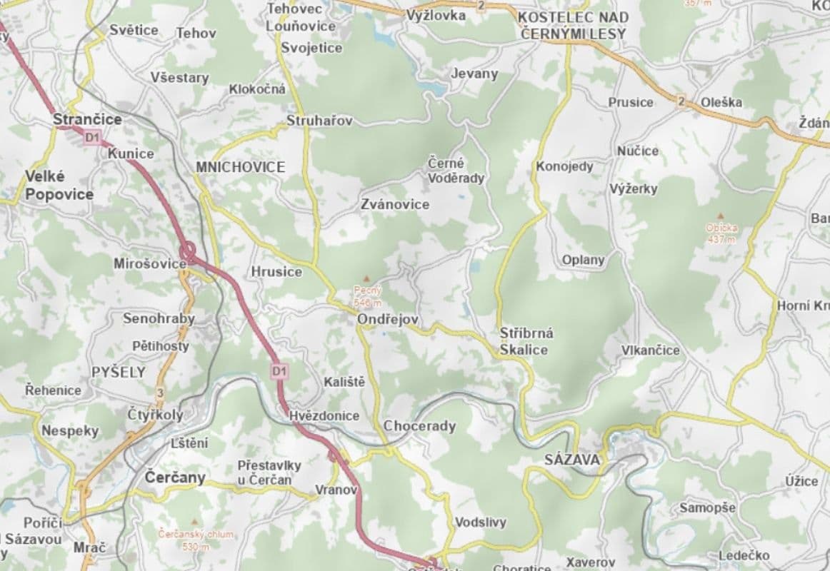 plot for sale, 2,457 m², Ondřejov, Středočeský Region plot for sale, 2,457 m², Ondřejov, Středočeský Region