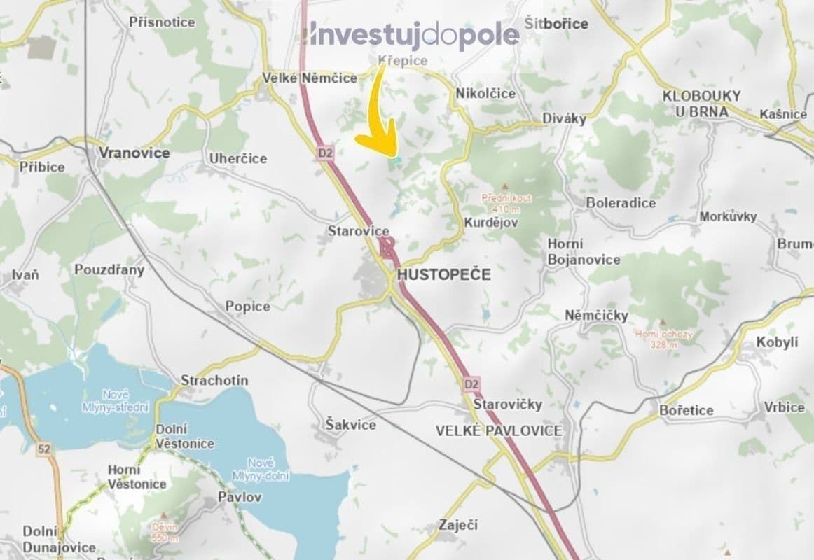 plot for sale, 1,606 m², Hustopeče, Jihomoravský Region plot for sale, 1,606 m², Hustopeče, Jihomoravský Region