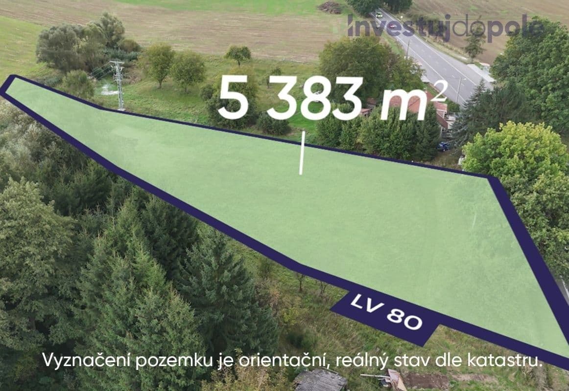 plot for sale, 5,383 m², Sopotnice, Pardubický Region plot for sale, 5,383 m², Sopotnice, Pardubický Region