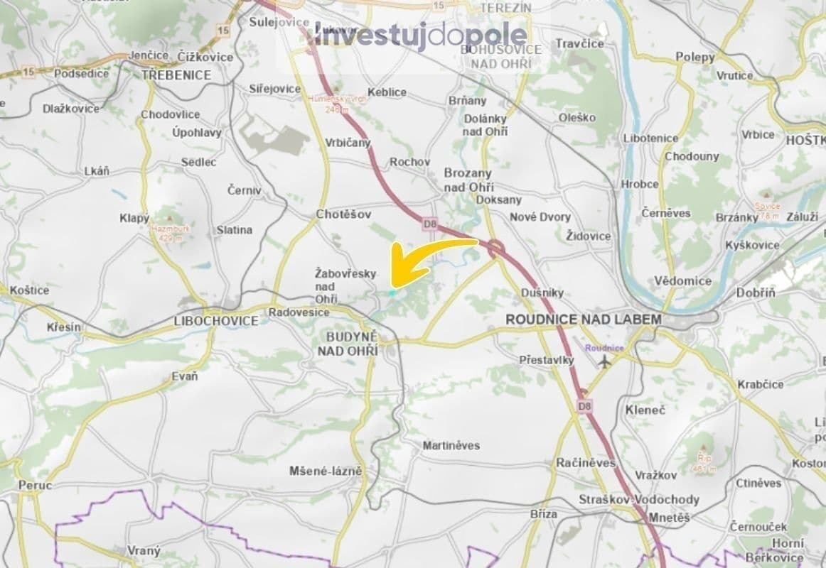 plot for sale, 3,124 m², Budyně nad Ohří, Ústecký Region plot for sale, 3,124 m², Budyně nad Ohří, Ústecký Region