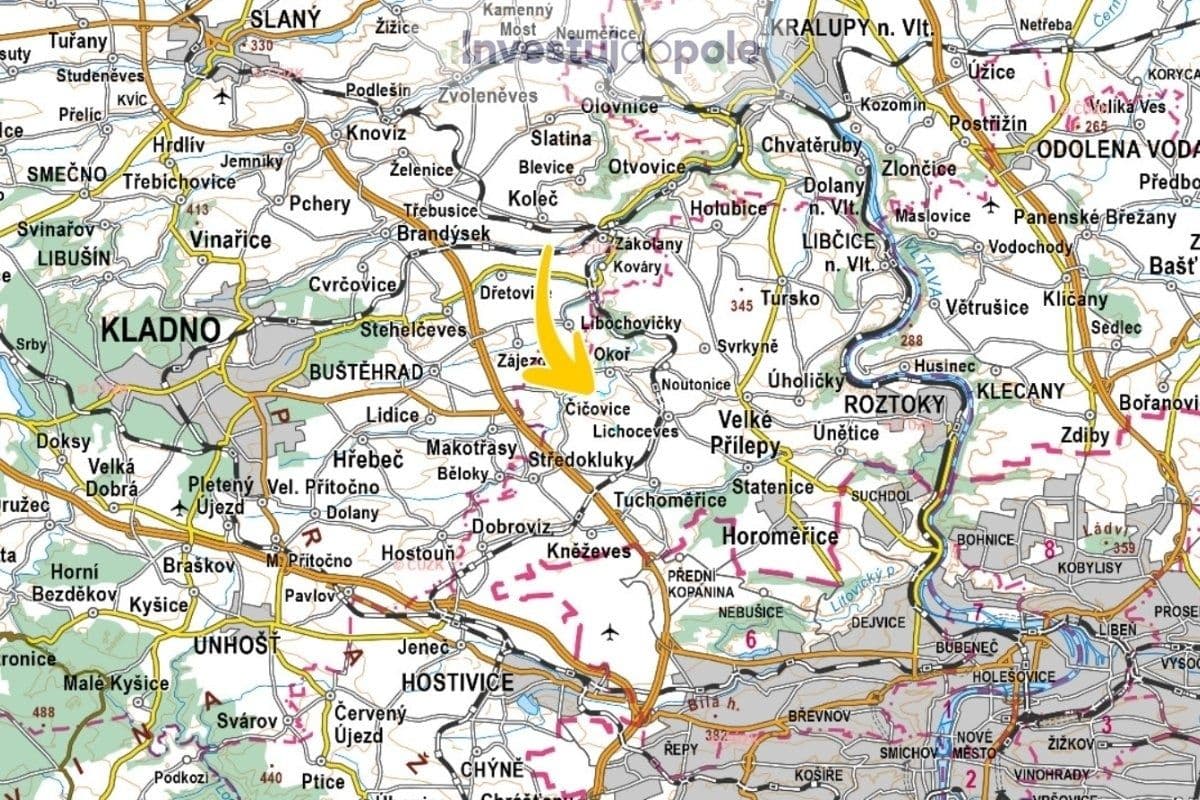 plot for sale, 8,368 m², Číčovice, Středočeský Region plot for sale, 8,368 m², Číčovice, Středočeský Region