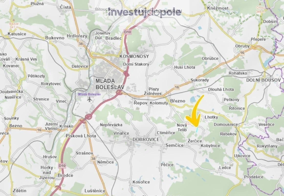plot for sale, 16,716 m², Nová Telib, Středočeský Region plot for sale, 16,716 m², Nová Telib, Středočeský Region