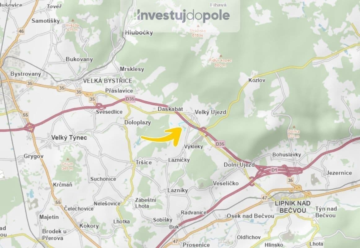 plot for sale, 3,815 m², Velký Újezd, Olomoucký Region plot for sale, 3,815 m², Velký Újezd, Olomoucký Region