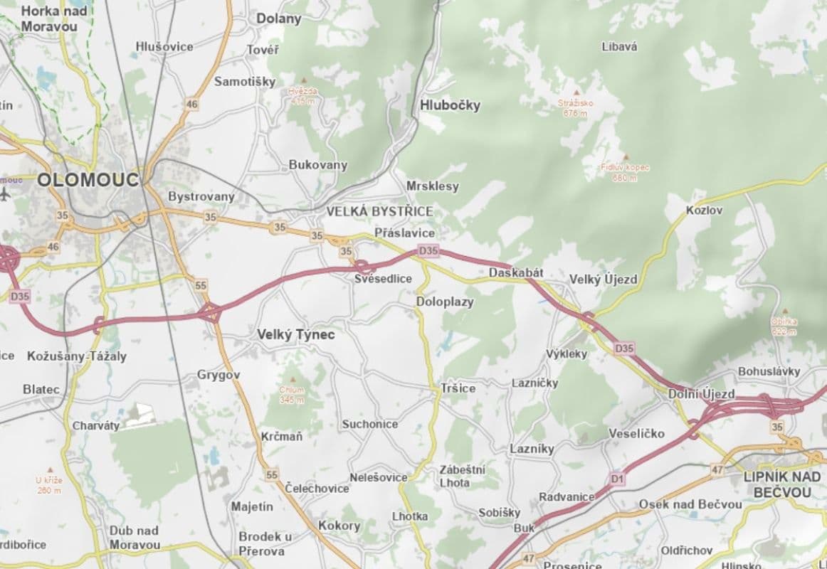 plot for sale, 3,815 m², Velký Újezd, Olomoucký Region plot for sale, 3,815 m², Velký Újezd, Olomoucký Region