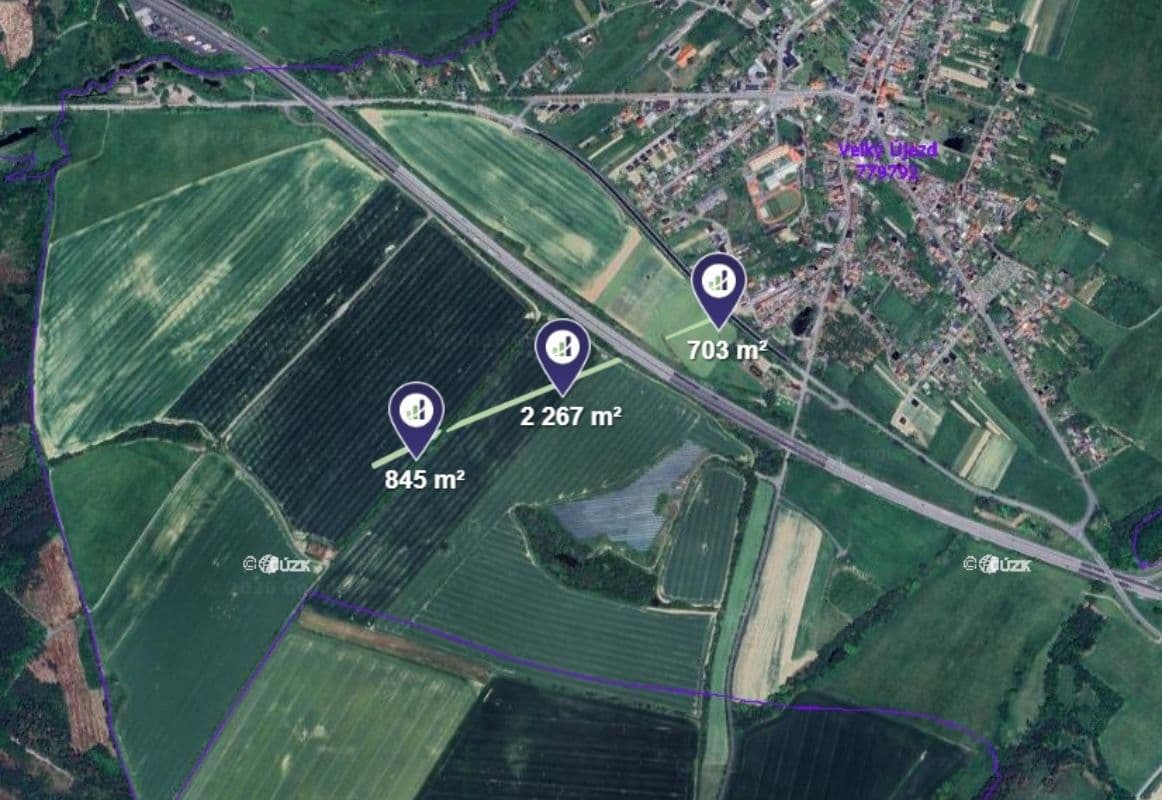 plot for sale, 3,815 m², Velký Újezd, Olomoucký Region plot for sale, 3,815 m², Velký Újezd, Olomoucký Region