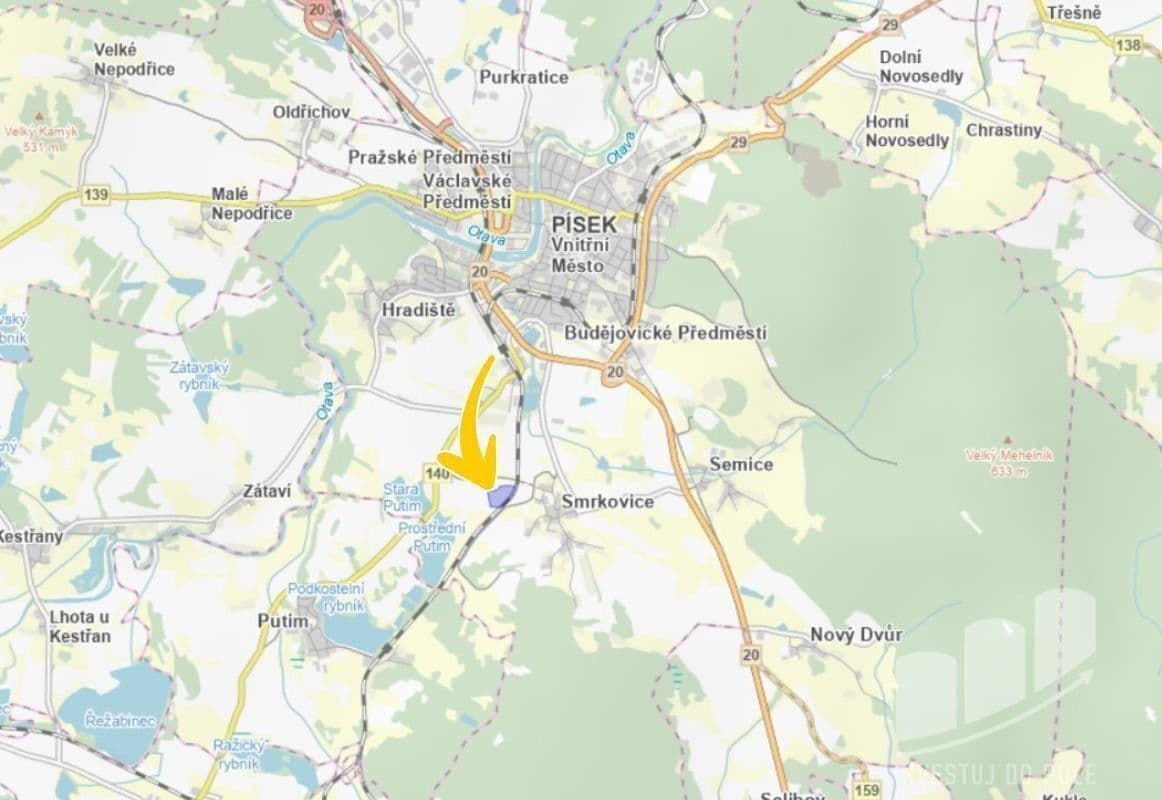 plot for sale, 16,858 m², Písek, Jihočeský Region plot for sale, 16,858 m², Písek, Jihočeský Region