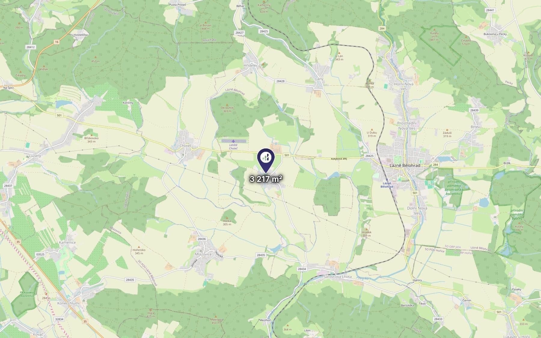 plot for sale, 3,217 m², Svatojanský Újezd, Královéhradecký Region plot for sale, 3,217 m², Svatojanský Újezd, Královéhradecký Region