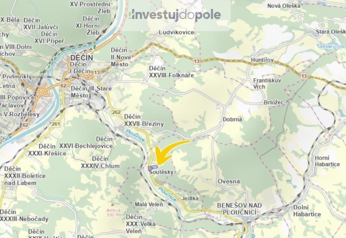 plot for sale, 80,878 m², Malá Veleň, Ústecký Region plot for sale, 80,878 m², Malá Veleň, Ústecký Region