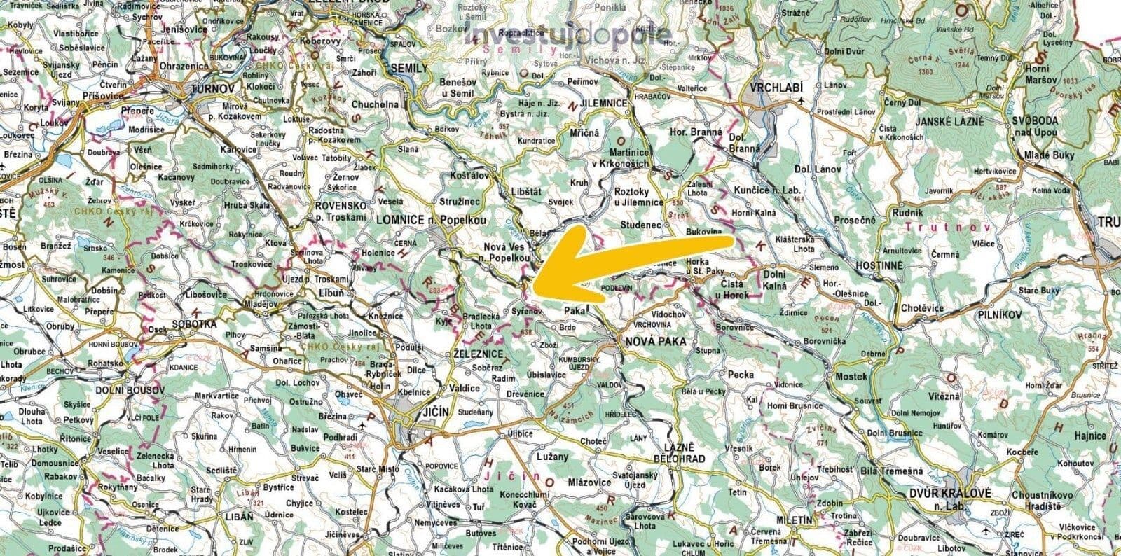 plot for sale, 4,007 m², Stará Paka, Královéhradecký Region plot for sale, 4,007 m², Stará Paka, Královéhradecký Region