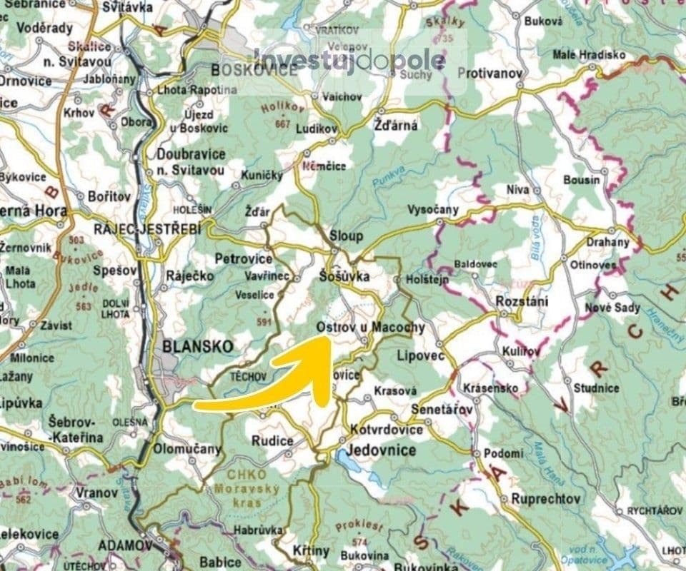 plot for sale, 9,894 m², Ostrov u Macochy, Jihomoravský Region plot for sale, 9,894 m², Ostrov u Macochy, Jihomoravský Region
