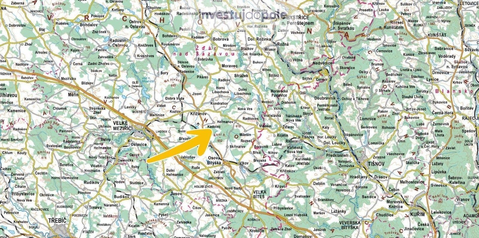 plot for sale, 11,824 m², Kadolec, Vysočina Region plot for sale, 11,824 m², Kadolec, Vysočina Region