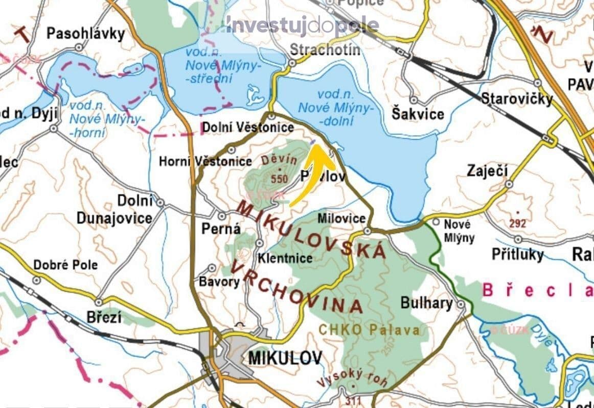 plot for sale, 1,767 m², Dolní Věstonice, Jihomoravský Region plot for sale, 1,767 m², Dolní Věstonice, Jihomoravský Region