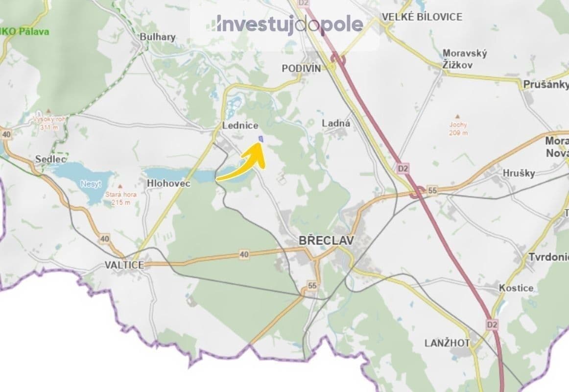plot for sale, 2,055 m², Lednice, Jihomoravský Region plot for sale, 2,055 m², Lednice, Jihomoravský Region