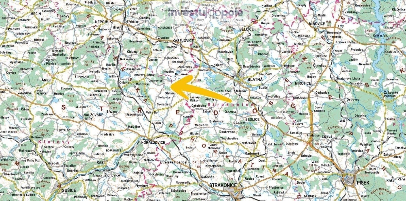 plot for sale, 3,138 m², Chanovice, Plzeňský Region plot for sale, 3,138 m², Chanovice, Plzeňský Region