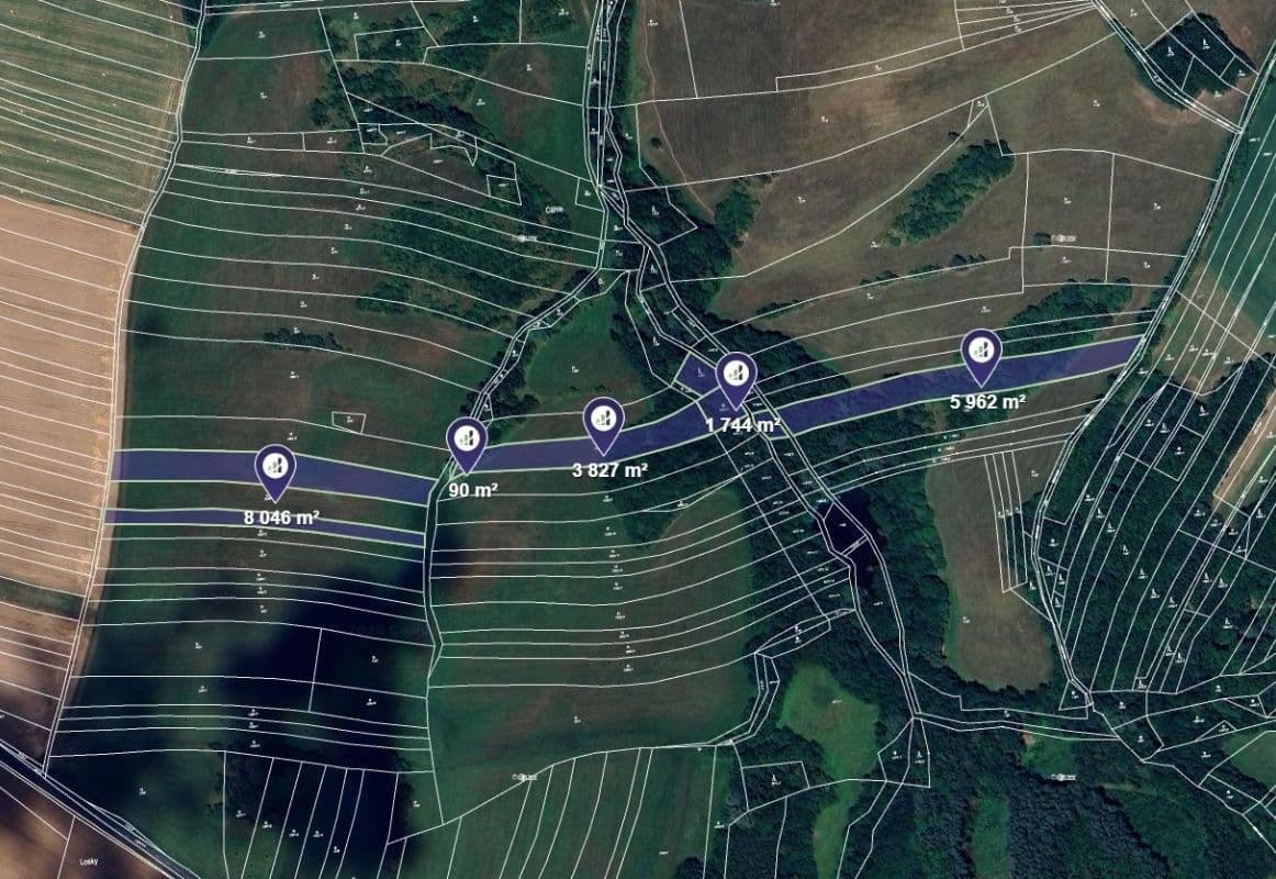 plot for sale, 4,783 m², Částkov, Zlínský Region plot for sale, 4,783 m², Částkov, Zlínský Region
