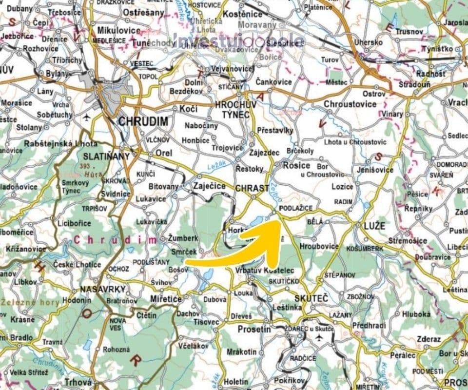 plot for sale, 1,825 m², Chrast, Pardubický Region plot for sale, 1,825 m², Chrast, Pardubický Region