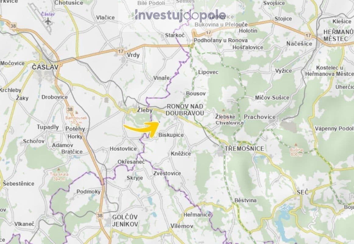 plot for sale, 1,294 m², Ronov nad Doubravou, Pardubický Region plot for sale, 1,294 m², Ronov nad Doubravou, Pardubický Region