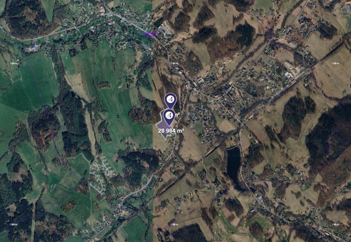 plot for sale, 7,252 m², Mníšek, Liberecký Region plot for sale, 7,252 m², Mníšek, Liberecký Region